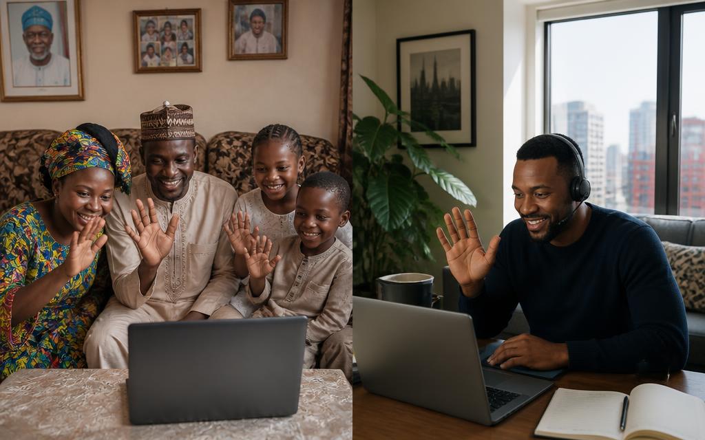 Afemai family in Nigeria connected by video call with diaspora relatives abroad